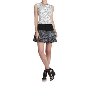BCBG "Lillian" Black and White Mini Dress